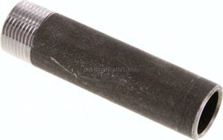 Anschweißnippel R 3/4"-100mm-26,9mm, ST 37, Stahl schwarz
