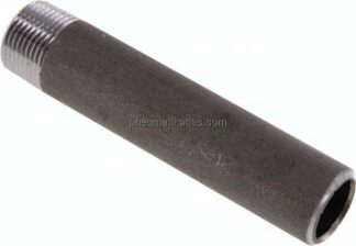 Anschweißnippel R 3/4"-120mm-26,9mm, ST 37, Stahl schwarz