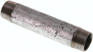 Rohrdoppelnippel R 3/4"-120mm, Stahlrohr ST 37 verzinkt