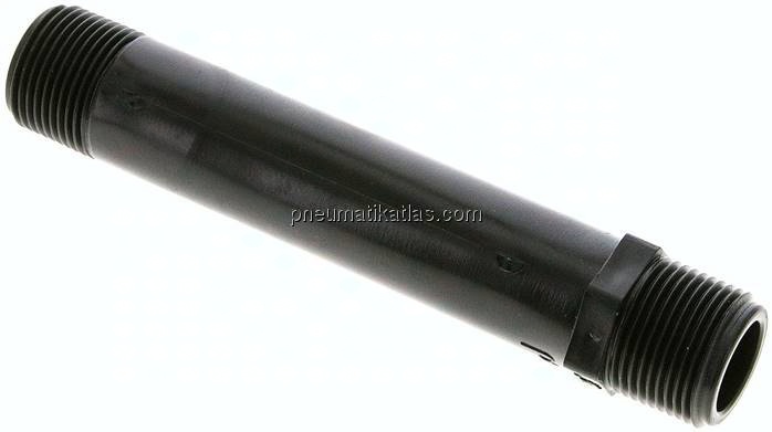 Rohrdoppelnippel G 3/4"-150mm, Polypropylen