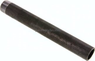 Anschweißnippel R 3/4"-200mm-26,9mm, ST 37, Stahl schwarz