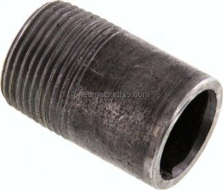 Anschweißnippel R 3/4"-40mm-26,9mm, ST 37, Stahl schwarz