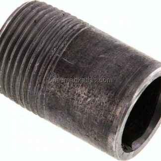 Anschweißnippel R 3/4"-40mm-26,9mm, ST 37, Stahl schwarz