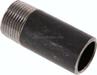 Anschweißnippel R 3/4"-60mm-26,9mm, ST 37, Stahl schwarz
