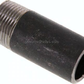 Anschweißnippel R 3/4"-60mm-26,9mm, ST 37, Stahl schwarz