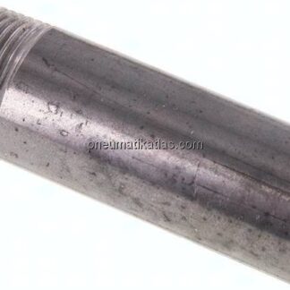 Anschweißnippel R 3/4"-80mm-26,9mm, ST 37, Stahl schwarz