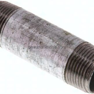 Rohrdoppelnippel R 3/4"-80mm, Stahlrohr ST 37 verzinkt