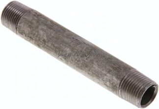 Rohrdoppelnippel R 3/8"-100mm, Stahlrohr ST 37 verzinkt