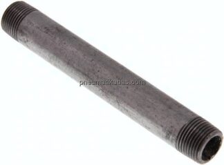 Rohrdoppelnippel R 3/8"-120mm, Stahlrohr ST 37 verzinkt