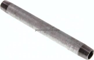 Rohrdoppelnippel R 3/8"-150mm, Stahlrohr ST 37 verzinkt