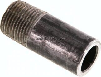 Anschweißnippel R 3/8"-40mm-17,2mm, ST 37, Stahl schwarz