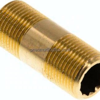 Rohrdoppelnippel G 3/8"-40mm, Messing