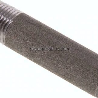 Anschweißnippel R 3/8"-60mm-17,2mm, ST 37, Stahl schwarz