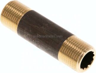 Rohrdoppelnippel G 3/8"-60mm, Messing