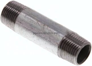 Rohrdoppelnippel R 3/8"-60mm, Stahlrohr ST 37 verzinkt