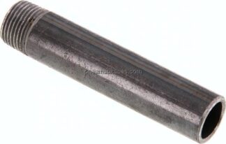 Anschweißnippel R 3/8"-80mm-17,2mm, ST 37, Stahl schwarz