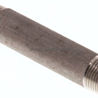 Rohrdoppelnippel R 3/8"-80mm, 1.4571