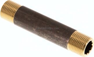 Rohrdoppelnippel G 3/8"-80mm, Messing