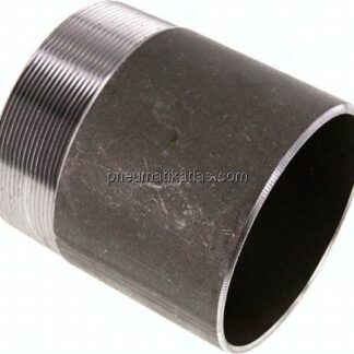 Anschweißnippel R 4"-120mm-114,3mm, ST 37, Stahl schwarz