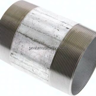 Rohrdoppelnippel R 4"-150mm, Stahlrohr ST 37 verzinkt
