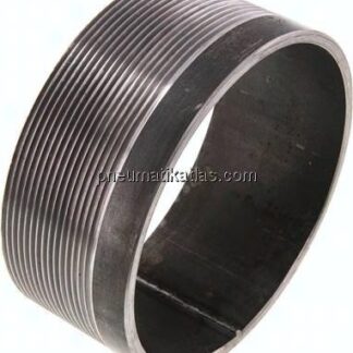 Anschweißnippel R 4"-50mm-114,3mm, ST 37, Stahl schwarz