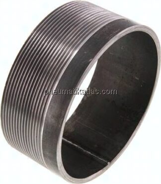 Anschweißnippel R 4"-50mm-114,3mm, ST 37, Stahl schwarz