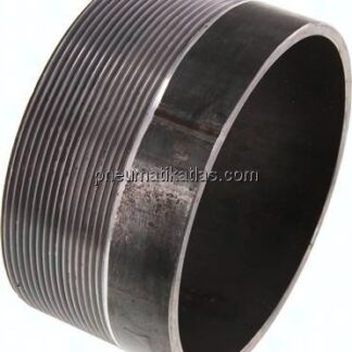 Anschweißnippel R 4"-60mm-114,3mm, ST 37, Stahl schwarz