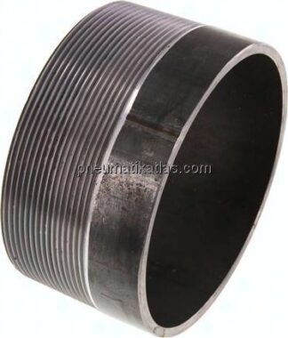 Anschweißnippel R 4"-60mm-114,3mm, ST 37, Stahl schwarz
