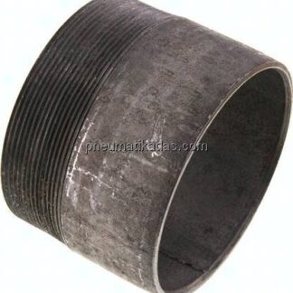 Anschweißnippel R 4"-80mm-114,3mm, ST 37, Stahl schwarz