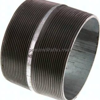 Rohrdoppelnippel R 4"-80mm, Stahlrohr ST 37 verzinkt