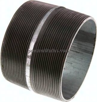 Rohrdoppelnippel R 4"-80mm, Stahlrohr ST 37 verzinkt