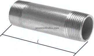 Rohrdoppelnippel R 3/8"-500mm, 1.4571