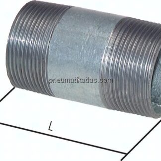 Rohrdoppelnippel R 4"-250mm, Stahlrohr ST 37 verzinkt