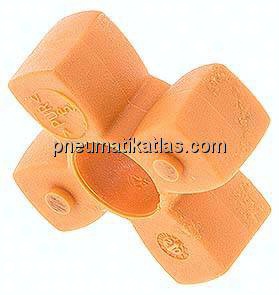 ROTEX-Zahnkranz, Gr. 14 (30 mm), Shore 92 A (orange (vormals gelb))