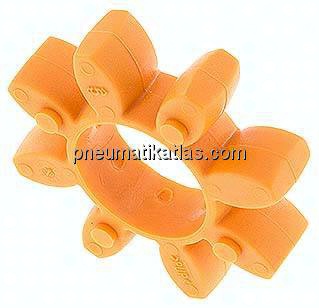 ROTEX-Zahnkranz, Gr. 28 (65 mm), Shore 92 A (orange (vormals gelb))