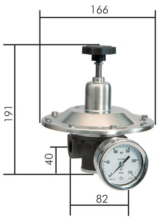 Präzisions-Druckminderer G 1/2", 10 - 400 mbar