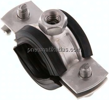 Rohrschelle, 20 - 23mm, 1.4404, mit Einlage