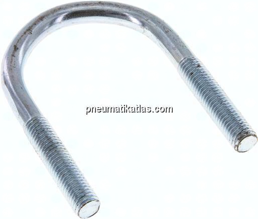 Rundstahlbügel, M 12, 57 - 60,3mm, Stahl verzinkt
