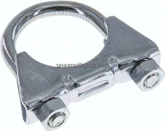Bügelschelle komplett, 38mm, Stahl verzinkt