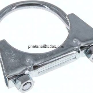 Bügelschelle komplett, 54mm, Stahl verzinkt