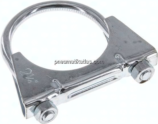 Bügelschelle komplett, 58mm, Stahl verzinkt