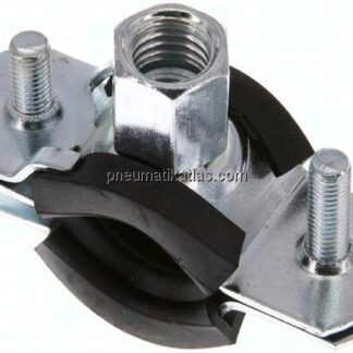 Rohrschelle 12 - 15mm,Stahl verzinkt mit Einlage, FISCHER