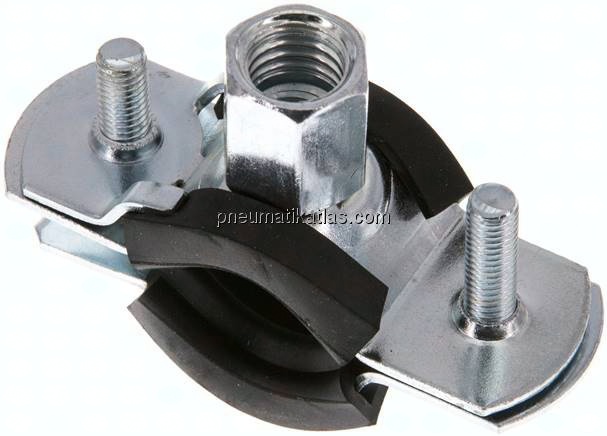 Rohrschelle 12 - 15mm,Stahl verzinkt mit Einlage, FISCHER