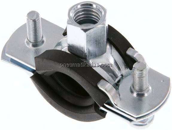 Rohrschelle 15 - 19mm,Stahl verzinkt mit Einlage, FISCHER