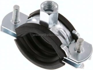 Rohrschelle 25 - 30mm,Stahl verzinkt mit Einlage, FISCHER