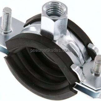 Rohrschelle 25 - 30mm,Stahl verzinkt mit Einlage, FISCHER