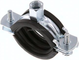 Rohrschelle 31 - 37mm,Stahl verzinkt mit Einlage, FISCHER