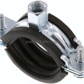 Rohrschelle 31 - 37mm,Stahl verzinkt mit Einlage, FISCHER