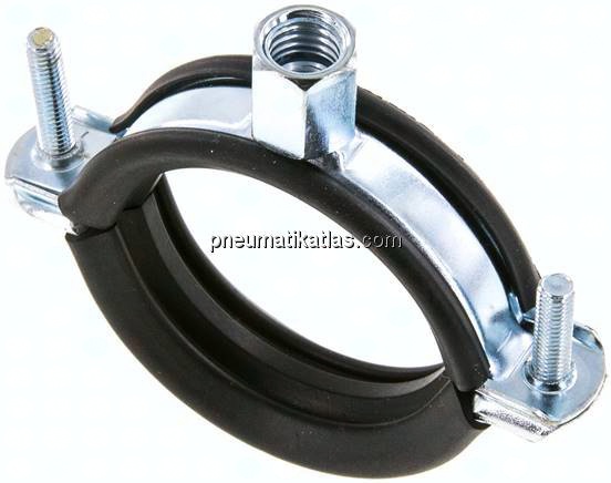 Rohrschelle 46 - 52mm,Stahl verzinkt mit Einlage, FISCHER