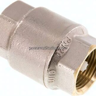 Rückschlagventil, G 1", PN 20, Messing vernickelt